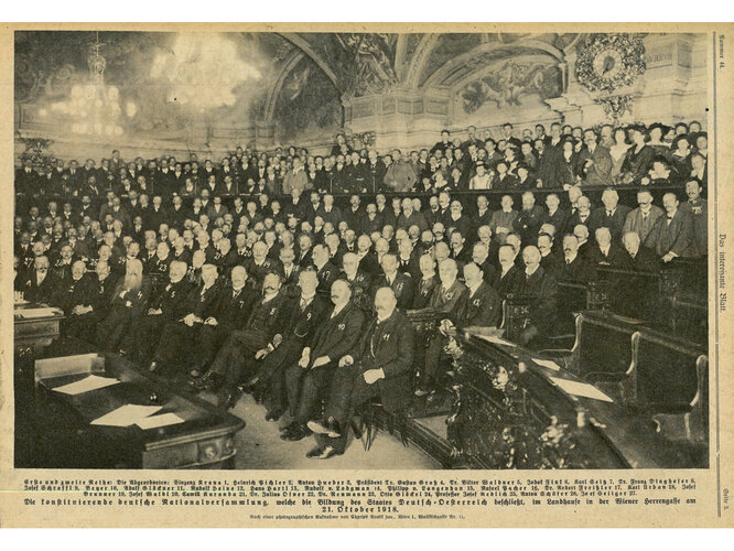 Zeitungsfoto: Die konstituierende deutsche Nationalversammlung
