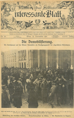 Zeitungsbericht: "Die Demobilisierung"