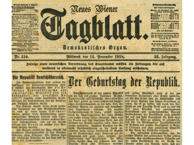 Zeitungsbericht: "Der Geburtstag der Republik"