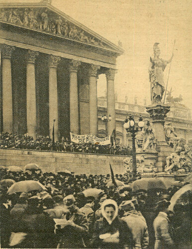 Kundgebung vor dem Parlament