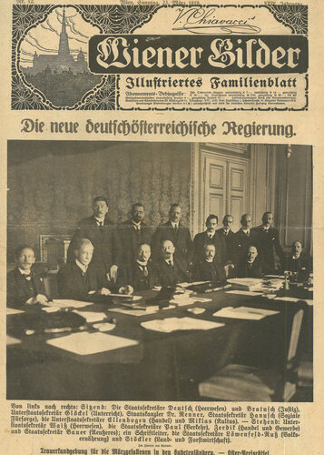 Zeitungsbericht: "Die neue deutschösterreichische Regierung"