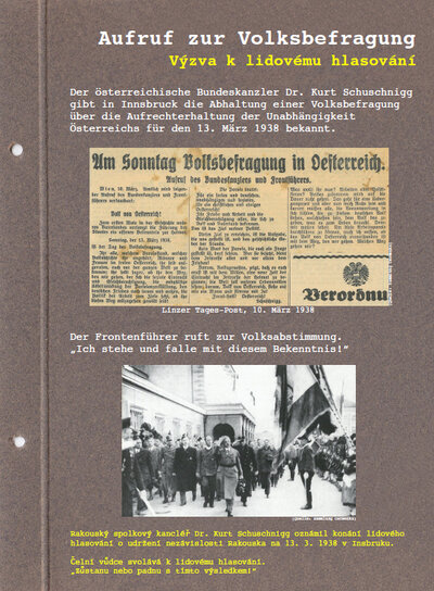 Ausstellungstafel: Aufruf zur Volksbefragung