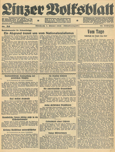 Linzer Volksblatt, 1938