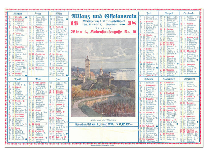 Kalender 1938