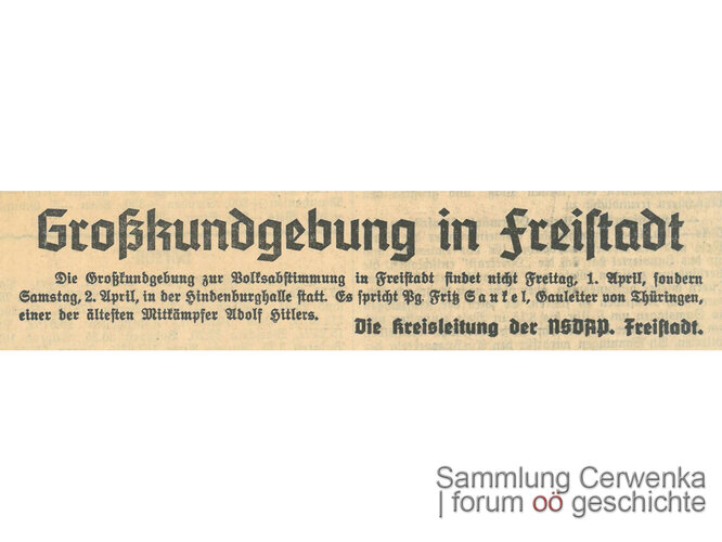 Großkundgebung zur Volksabstimmung