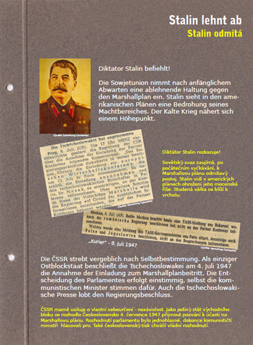 Tafel: Stalin lehnt ab | © Mühlviertler Schlossmuseum Freistadt