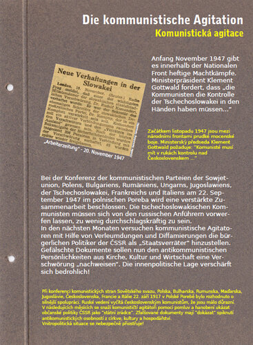 Tafel: Die kommunistische Agitation | © Mühlviertler Schlossmuseum Freistadt