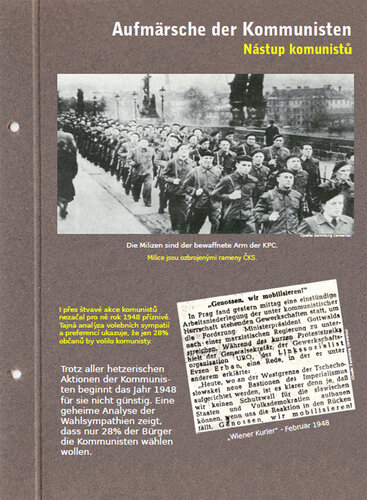 Tafel: Die Aufmärsche der Kommunisten | © Mühlviertler Schlossmuseum Freistadt
