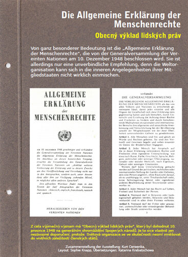 Tafel: Die Allgemeine Erklärung der Menschenrechte | © Mühlviertler Schlossmuseum Freistadt