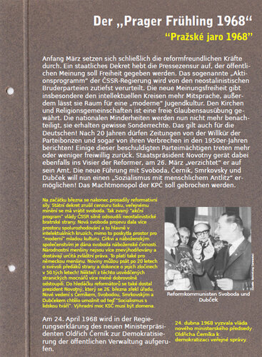 Tafel: Der „Prager Frühling 1968“ | © Mühlviertler Schlossmuseum