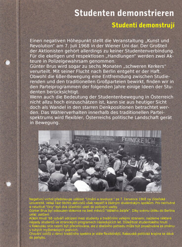 Tafel: Studenten demonstrieren | © Mühlviertler Schlossmuseum