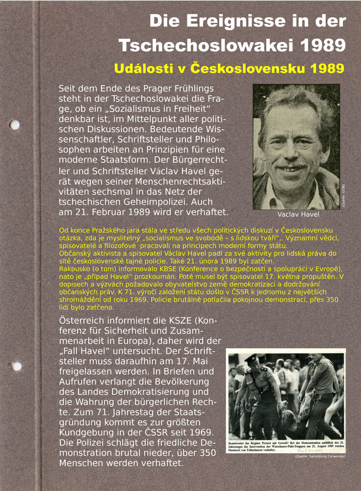 Die Ereignisse in der Tschechoslowakei 1989 Forum OÖ Geschichte