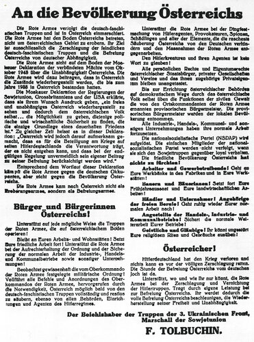 Frontzeitung für die Bevölkerung Österreichs