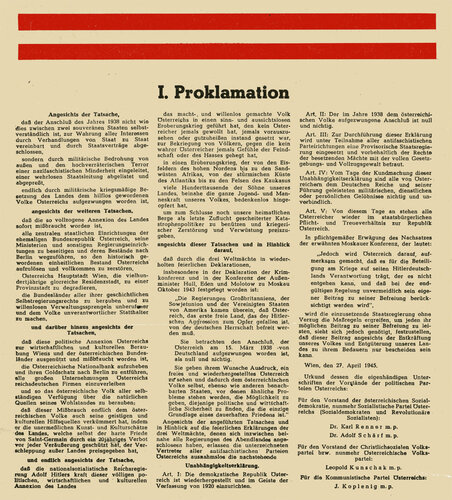 Proklamation der Zweiten Republik