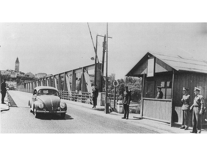 Zonenkontrolle an der Ennsbrücke
