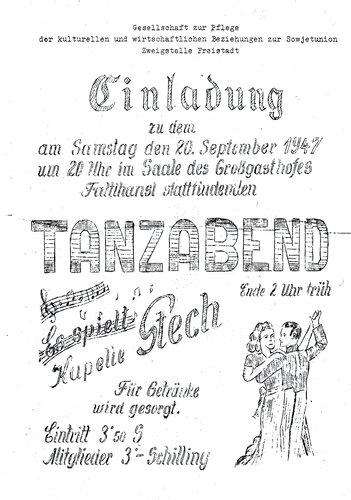 Einladung zum Tanzabend