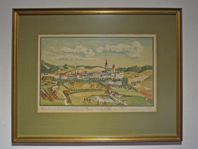 Ansicht von Freistadt mit Schießstätte