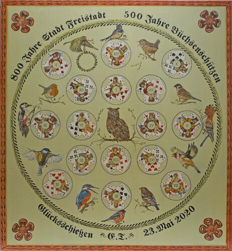 Schützenscheibe 800 Jahre Freistadt