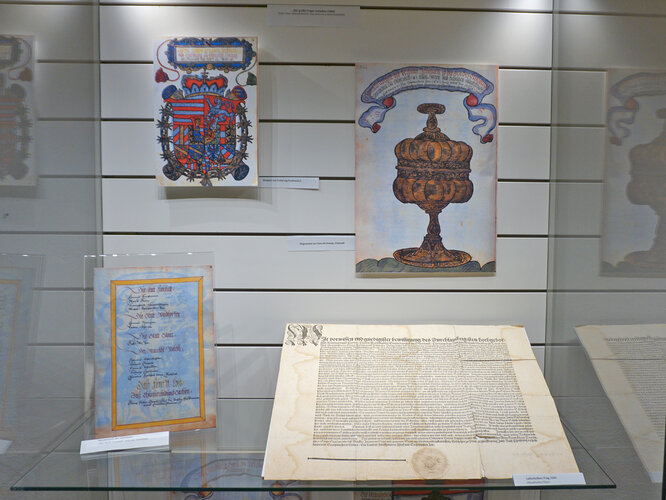 Vitrinenansicht "Großes Prager Schießen" (1565)