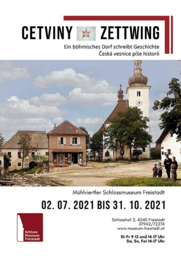 Plakat zur Sonderausstellung "Cetviny/Zettwing" | © Mühlviertler Schlossmuseum Freistadt