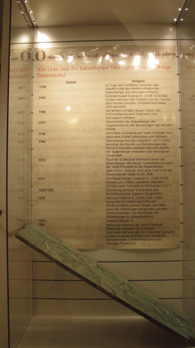 976-1246: Zeit der Babenberger (Markgrafen und Herzöge Österreichs) | © Foto: Mühlviertler Schlossmuseum