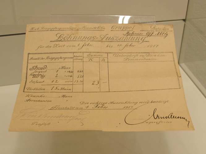 Vitrinenansicht - Objekt aus dem Freistädter Lager | © Mühlviertler Schlossmuseum Freistadt