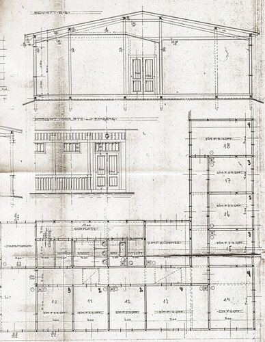 Plan der Offiziersbaracke