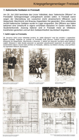 Tafel "Italienische Soldaten in Freistadt"