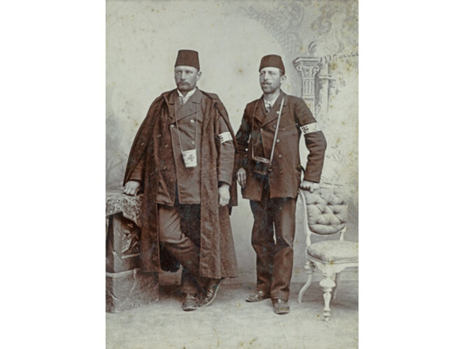 Herr Köppl und ein weiterer Pilger | © Mühlviertler Schlossmuseum