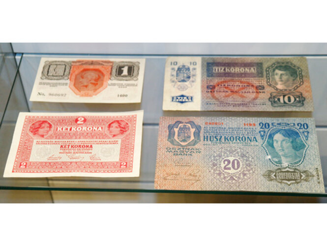 Österreichisch-ungarische Geldscheine  | © Foto: Verbund Oö. Museen