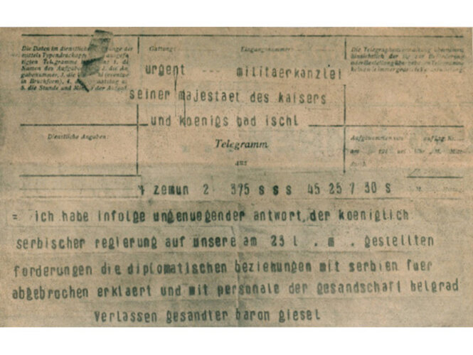 Telegramm v. Baron Giesel