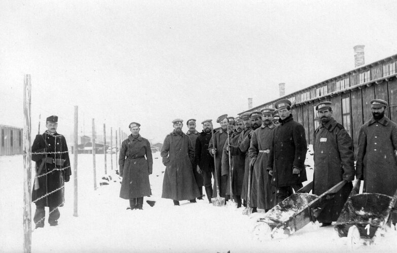 Das Kriegsgefangenenlager der Ukrainer in Freistadt (1914-1918) - Sujet zur Ausstellung "Der Krieg in der Stadt" | Quelle: Mühlviertler Schlossmuseum