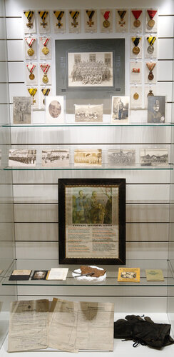 Erinnerungsstücke eines österreichischen (Freistädter?) Soldaten - Ausstellungsansicht