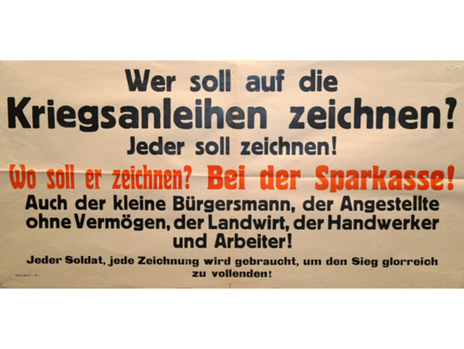 Werbeplakat Kriegsanleihen | © Mühlviertler Schlossmuseum