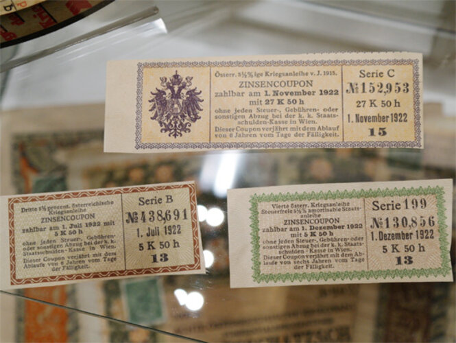 Zinsencoupons | © Mühlviertler Schlossmuseum