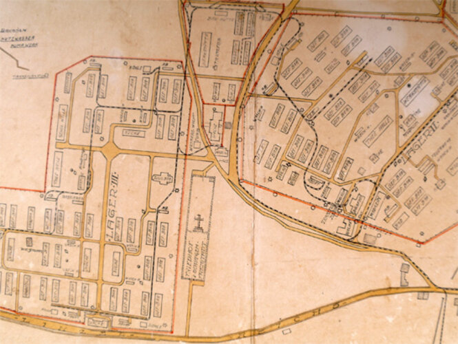 Plan des K.u.K. Kriegs-Gefangenen-Lager Freistadt - Ausschnitt | © Mühlviertler Schlossmuseum - Foto: Verbund Oö. Museen