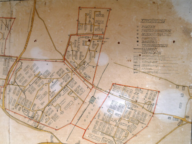 Plan des K.u.K. Kriegs-Gefangenen-Lager Freistadt - Ausschnitt | © Mühlviertler Schlossmuseum - Foto: Verbund Oö. Museen