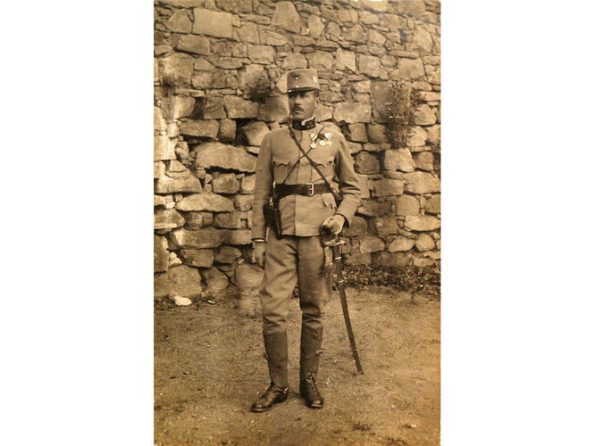 Erinnerungsbild an die Militärzeit | © Mühlviertler Schlossmuseum - Foto: Verbund Oö. Museen