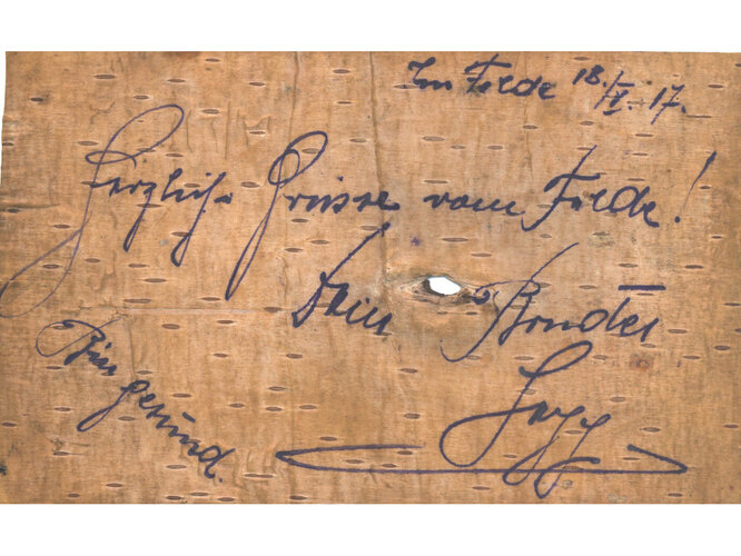 Postkarte aus Birkenholz | © Mühlviertler Schlossmuseum