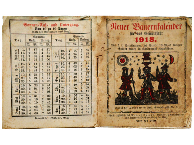 Bauernkalender 1918 | © Mühlviertler Schlossmuseum