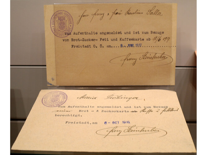 Rationierung von Lebensmitteln | © Mühlviertler Schlossmuseum - Foto: Verbund Oö. Museen