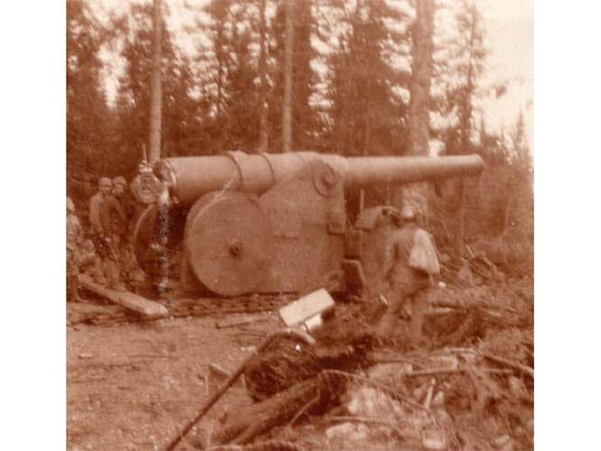 Italienisches 28cm Schiffsgeschütz auf Malga Mandrielle | © Mühlviertler Schlossmuseum