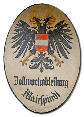Schild Zollhaus Mairspindt