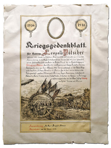 Kriegsgedenkblatt