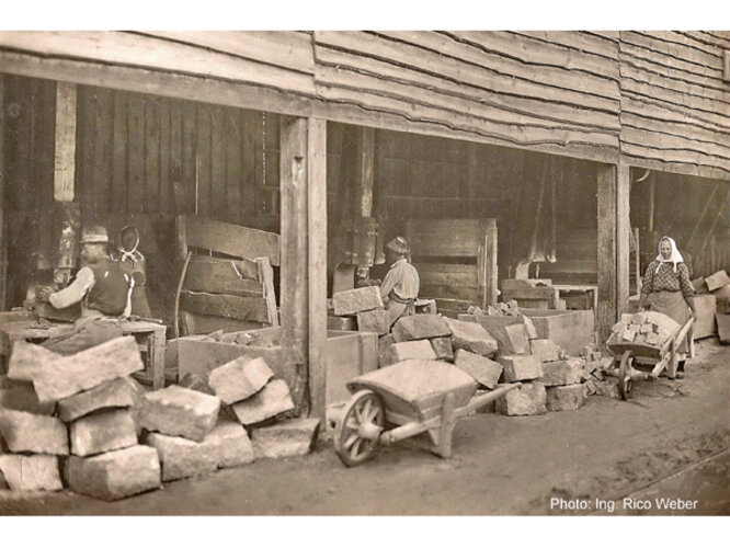 Arbeitsplätze im Steinbruch