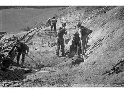 Steinbohren für Sprengungen