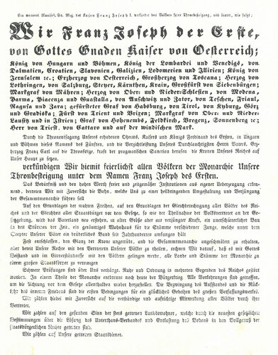 Zeitungsmeldung zur Thronbesteigung