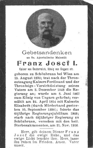 Gebetsandenken