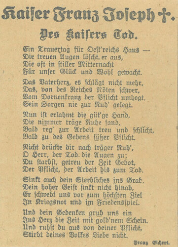 Gedicht "Des Kaisers Tod"