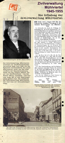 Tafel: Die Gründung der Zivilverwaltung Mühlviertel | © Mühlviertler Schlossmuseum